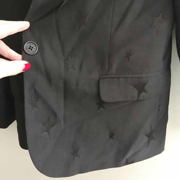 Zadig & Voltaire Victor Star Deluxe Embossed Black Blazer 38 (Medium) - Picture 7 of 17